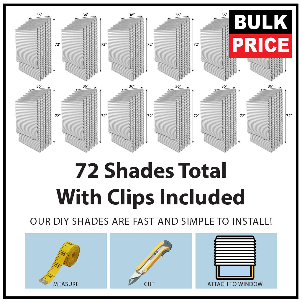 72 Temporary Shades Paper Shades Bulk Price